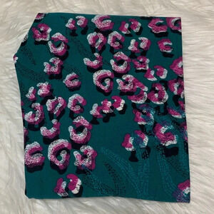 New! Women’s Lularoe teal and pink animal print leggings OS